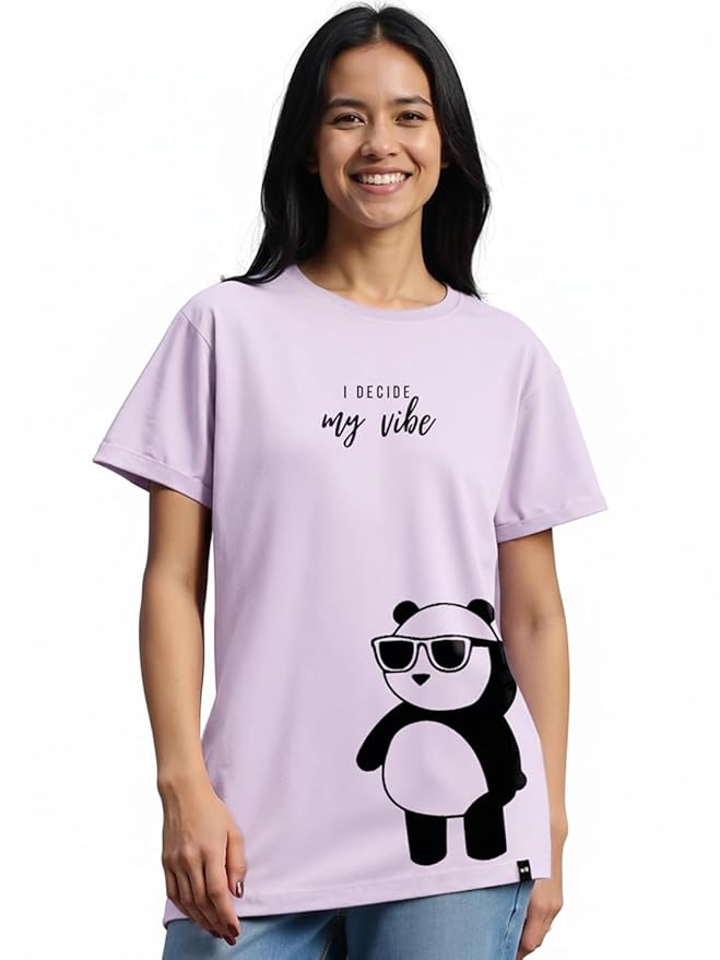 Bewakoof Women's Graphic Printed 100% Cotton T-Shirt - Boyfriend Fit, Round Neck, Half Sleeve