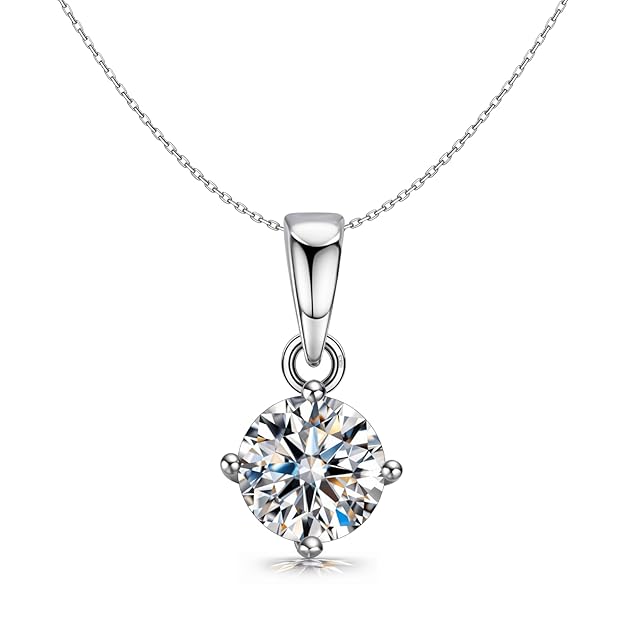 HighSpark 925 Silver Solitaire Pendant with Chain for Women | 92.5 Sterling Silver & Diamond like Brilliance Sparkling Zirconia for that Stunning Shine | Lovely Gift