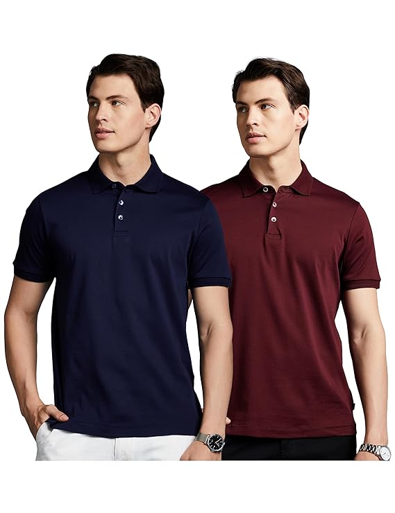Symbol Premium Men's Super Soft Classic Polo T-Shirt: Regular Fit (Pack of 2)