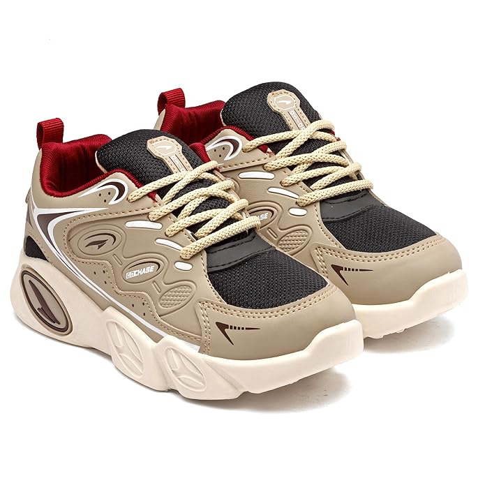 ASIAN Kids VISION-02 Stylish Casual Chunky Sneakers with Laces for Boys, Trendy and Comfortable Shoe Perfect, Walking, and Outdoor Play, Lightweight and Durable Design Suitable for Kids
