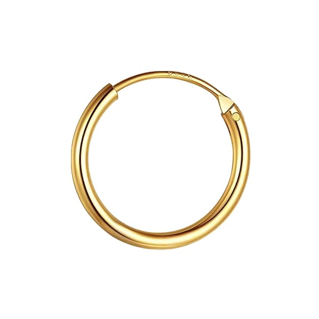 HighSpark 92.5 Sterling Silver Nose Ring for Women | Simple & Elegant Septum Ring/Nose Pin/Silver Nath/Piercing Hoop for Women & Girls | Lovely Gift