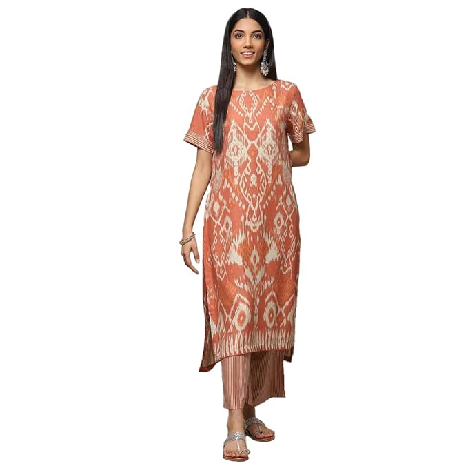 BIBA Women LIVA Straight Printed 2 Piece Set
