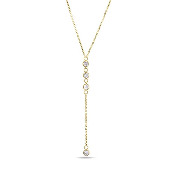PALMONAS Sparkling Elegance Stone Necklace for Women - Gift for Girls & Women | Waterproof & Anti-Tarnish Necklace
