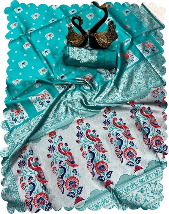 Harshiv enterprise Pure Original Kanchi pattu Kanjivaram Zari weaving silk Royal Kalamkari desinger Saree With Blouse piece for Wedding