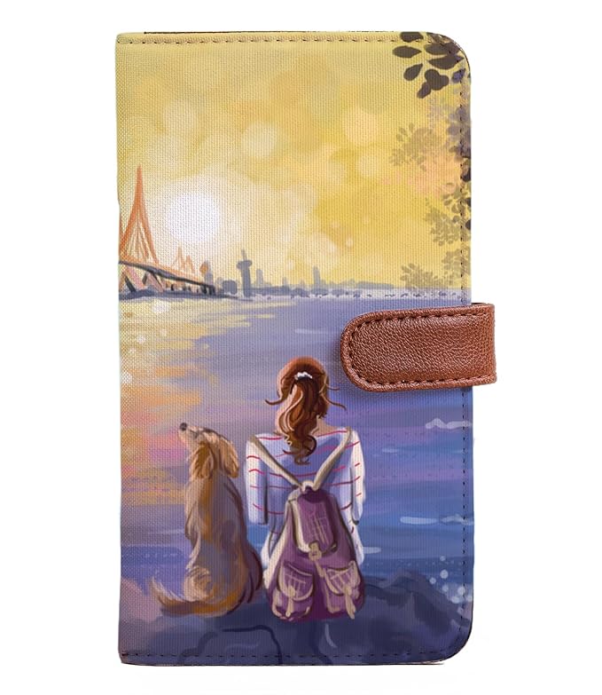 Kalankit Wallet for Women | Vegan Leather Women Wallet for Ladies | Bi-Fold Long Purse for Women Wallet, Stylish Clutch Purse Gift Items for Women | New Horizons