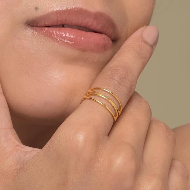 PALMONAS Twist Cross Ring for Women (Size- 7,8) - Gift for Girls & Women