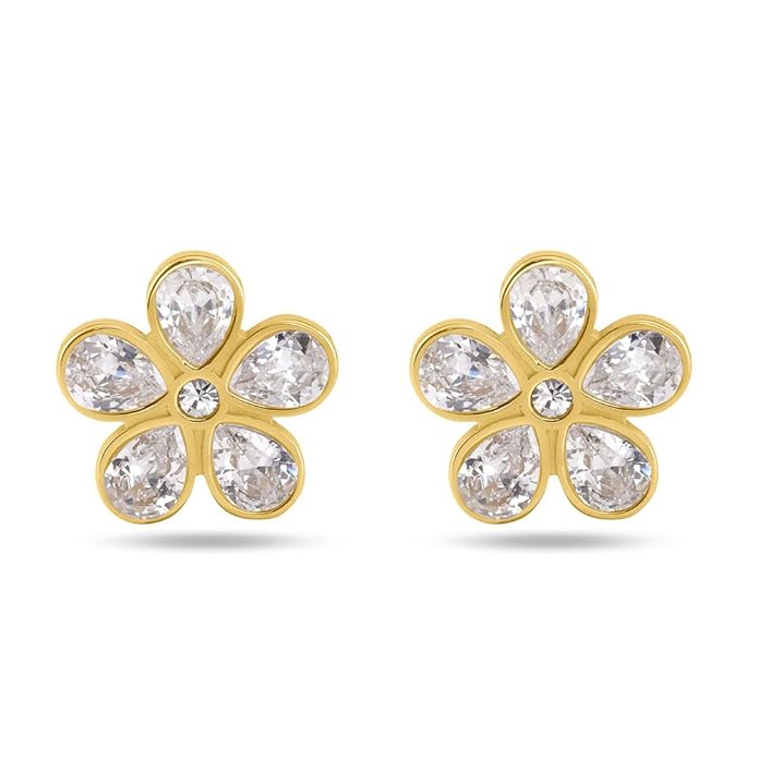 PALMONAS Blooming Diamonds Stud Earring | Gifts For Girlfriend | Gift For Women & Girls