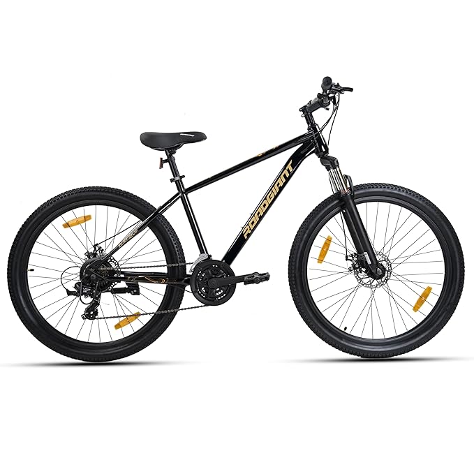 ROADGIANT|| BLACKGOLD-24T||21 Speed Shimano|| Premium Steel Frame||12+ Age ||Chrome Suspension|| Dual DISC ||Z Black