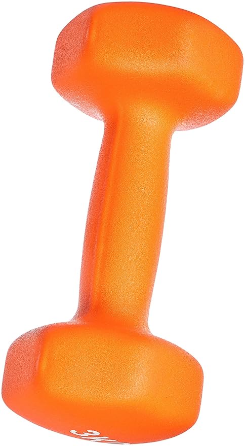 Amazon Basics Neoprene Dumbbell Pair, 2 x 3Kg, Orange