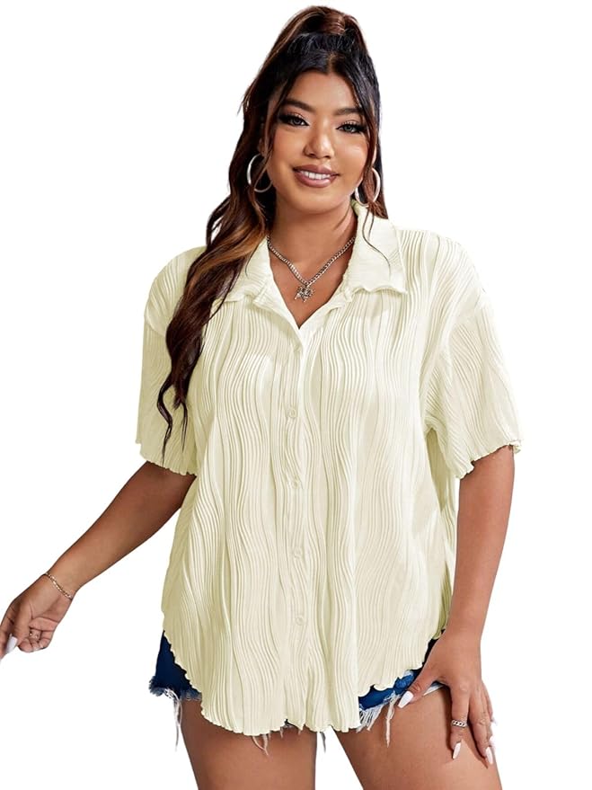 GRECIILOOKS Women Poly Lycra Blend Stylish Korean Tops Oversized Shirts, Crop Tanks & Trendy Summer Wear | Casual Street Style Co-ord Tops