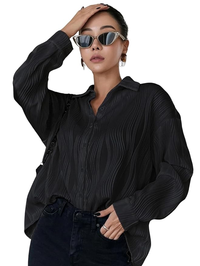Leriya Fashion Oversized Shirt for Women | Shirt for Women Stylish Western | Long Shirt for Women