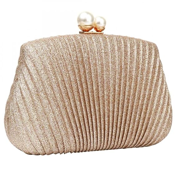 Women Clutch Purses, Elegant Pearl Evening Clutch Bag for Women Wedding Cocktail Party Handbag Clutch Wallets