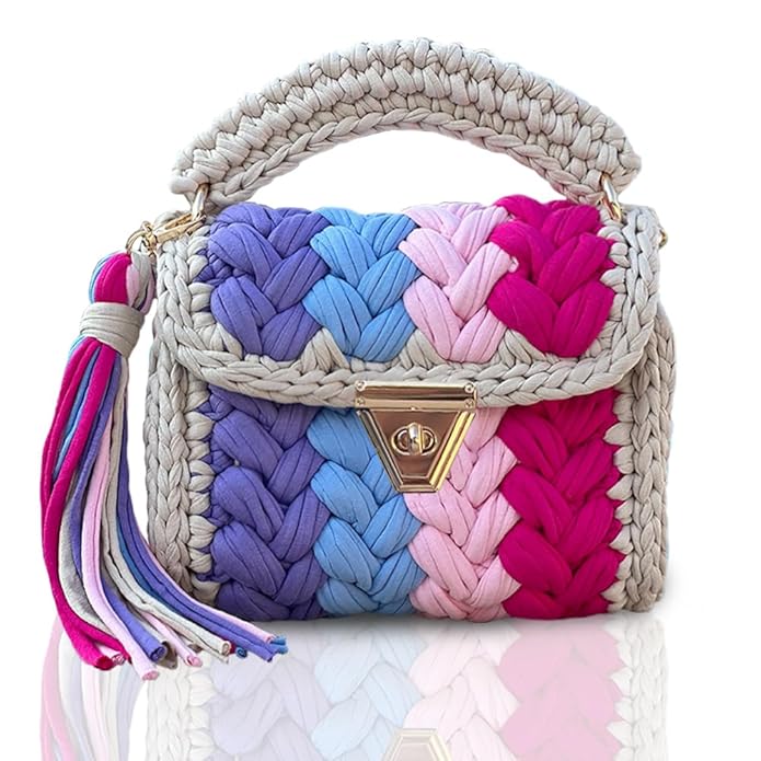 Evening Clutch Bag for Women, Handmade Crochet Wedding Party Purse, Small Flap Formal Crossbody Handbag Evening Clutch