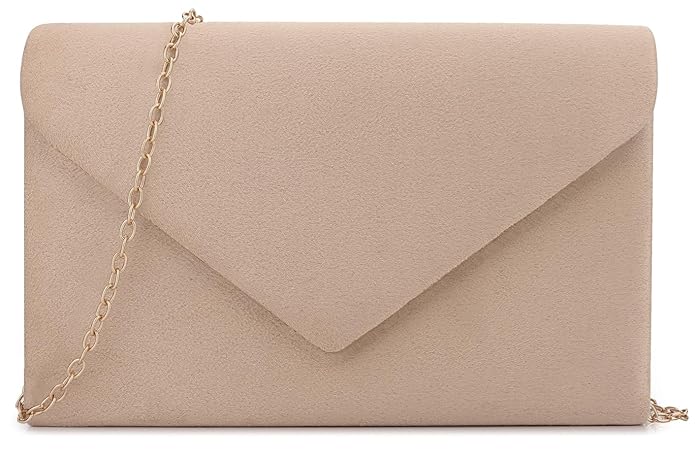 BBjinronjy Women Evening Purse Clutch Bags Formal Party Handbags for Wedding Cocktail Prom Black-Tie Faux Suede