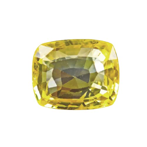 Trinetra Gems A1 Quality 8 Ratti Precious Srilankan Ceylon (पुखराज रत्न) Genuine Pukhraj Yellow Sapphire Stone Original Certified for Men & Women