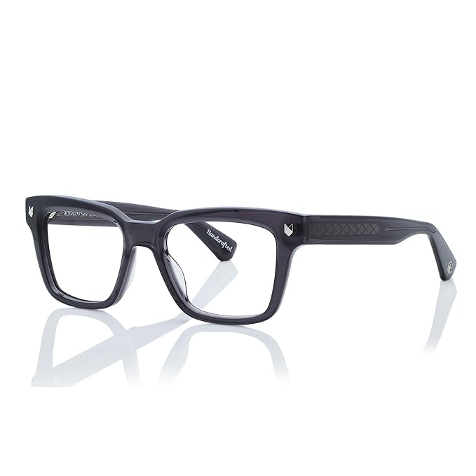 Shisen Fox Okinawa 2.0 Square Acetate Spectacles Frames for Men & Women with Demo Lenses | Classic Full Rim Eye Frames for Men & Women | Durable & Stylish Specs Frame for Man & Woman