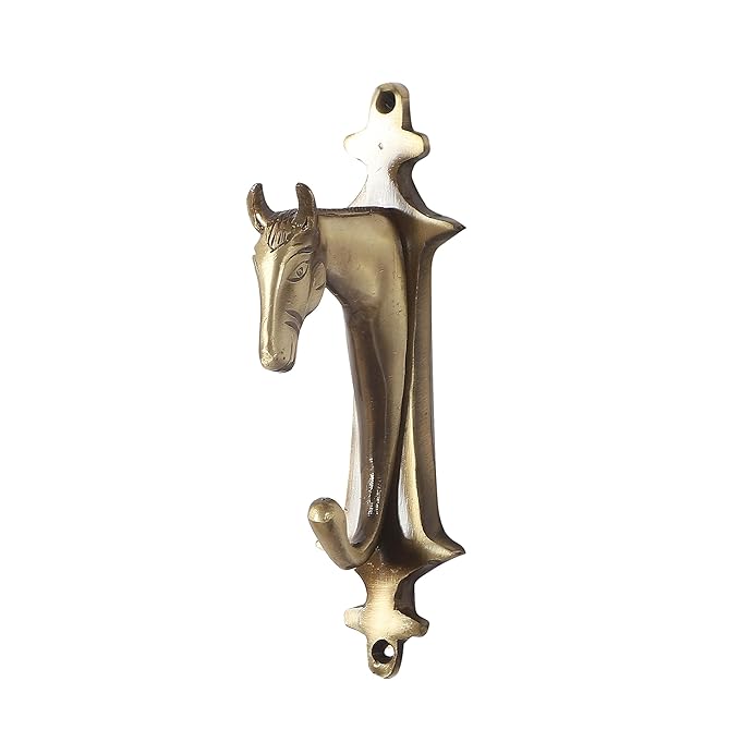 Amazon Brand - Umi Horse Head Design Brass Key Holder | Decorative Wall Mounted Key Organizer