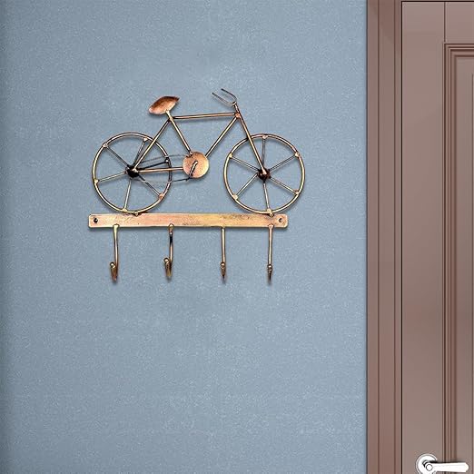 Amazon Brand - Umi Wall Hanging Cycle Key Hanging Decorative Showpiece Home Gift Item Multicolour (Height :11" Inches)