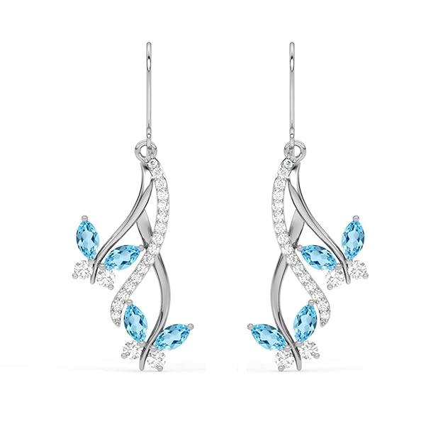 Clara 925 Sterling Silver Butterfly Pendant Earring Chain Bracelet Ring Jewellery Set | Rhodium Plated, Swiss Zirconia | Gift for Women & Girls