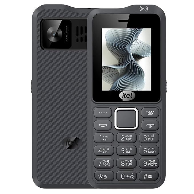 Itel Kingsignal Keypad Mobile Phone | Stronger Signal |1500 mAh 33 Days Standby Super Battery | Type C Charger | KingVoice | Wireless FM with Recording | Auto Call Recording | Kevlar Texture | Black