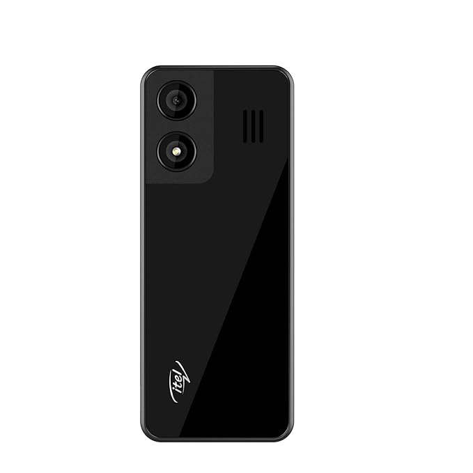 itel it5262-2.4 inch Big Display with Premium Glass Like Back Design, 2000 mAh Battery, Auto Call Recording and Type C Charger_ Black