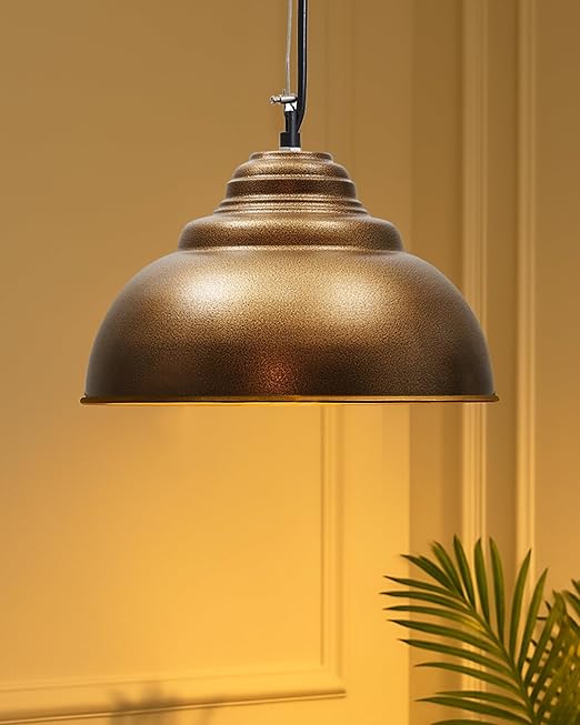 Homesake® Nautical Barn Pendant Light for Kitchen Island, Dining Room & Café | Retro Industrial Dome Hanging Ceiling Lamp | Vintage Barn Chandelier Light Fixture for Living Room, Bedroom & Home Décor