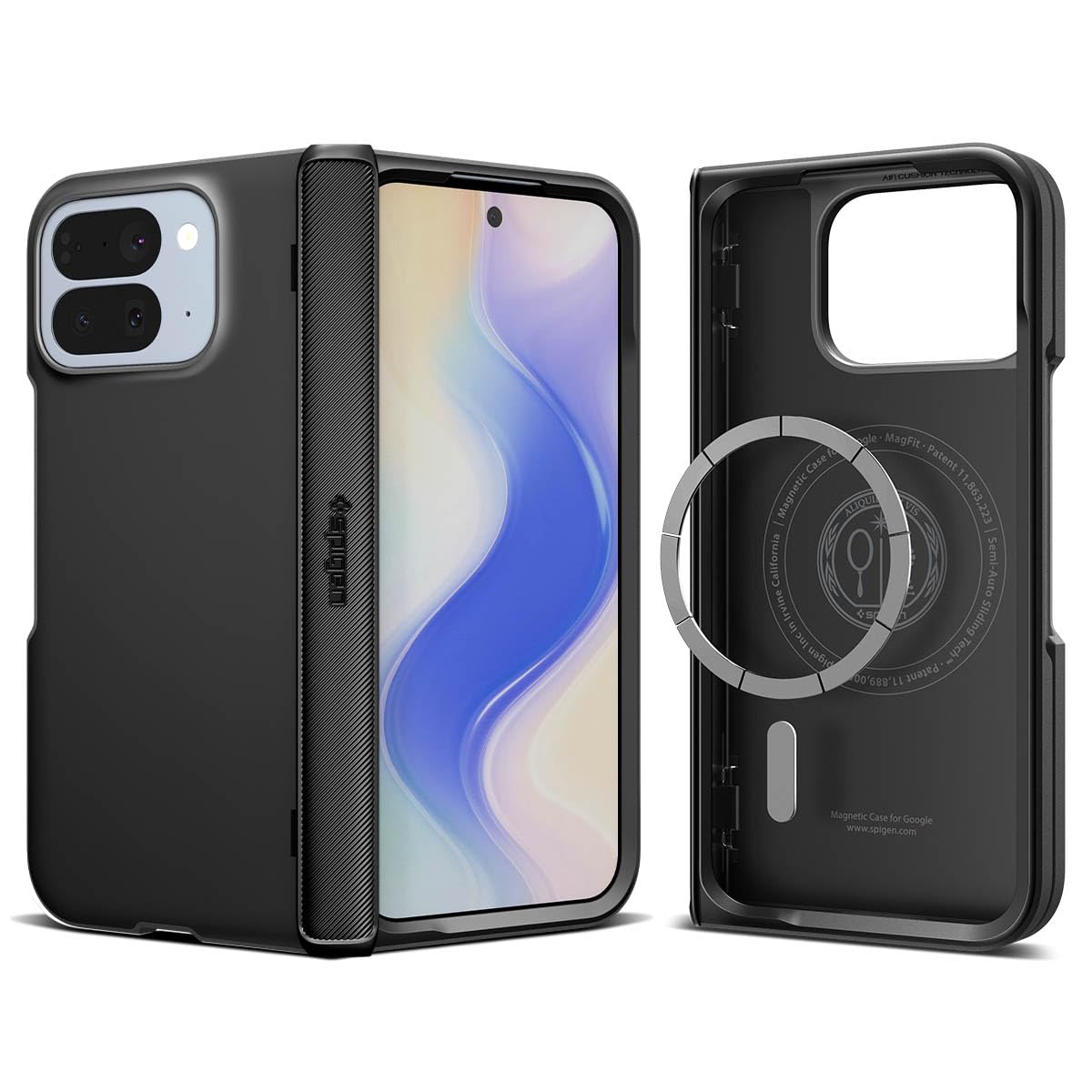 Spigen Slim Armor Pro MagFit for Google Pixel 10 Pro Fold Case, Pixel 10 Pro Fold Back Cover (2025) - TPU+Poly Carbonate｜Black