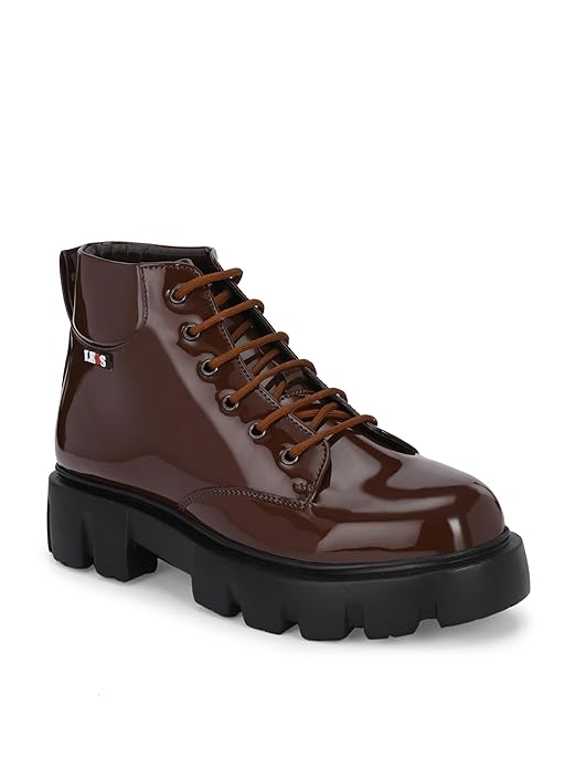 Leo Men's Black Chic and Chunky Comfortable Casual Boots