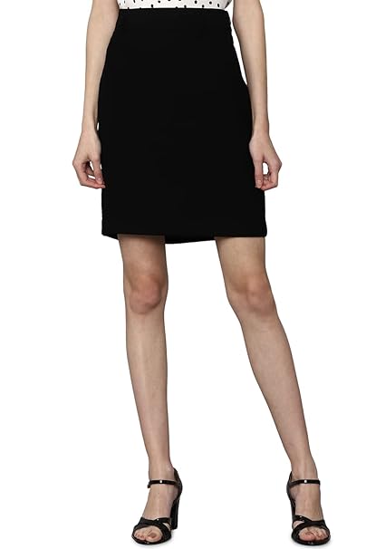 Allen Solly Women's Polyester Blend Contemporary Mini Skirt