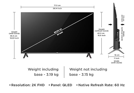 TCL 101 cms (40 inches) V5C Series Full HD Smart QLED TV Google TV 40V5C
