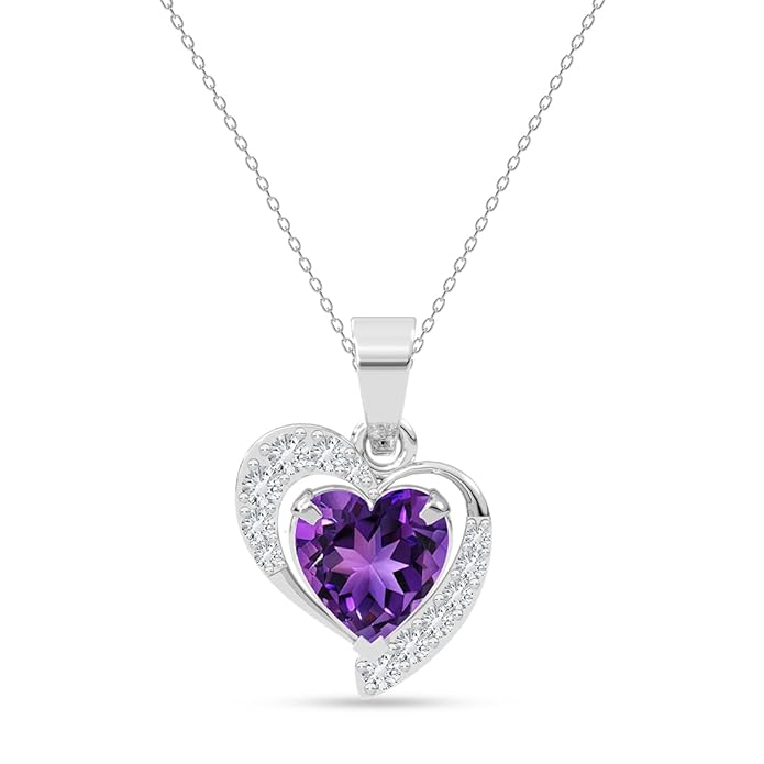 Clara 925 Sterling Silver Solitaire Pendant Necklace with Chain for Women & Girls | Platinum Plated | Minimal Daily Wear | Gift for her