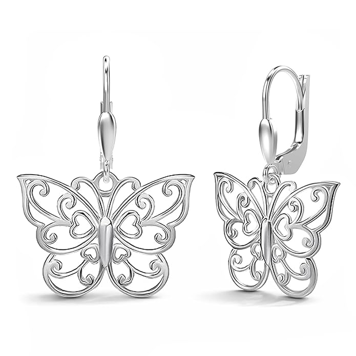 TRUESILVER ACPL 925 Sterling Silver BIS Hallmarked Designer Drop & Dangle Leverback Earrings for Women