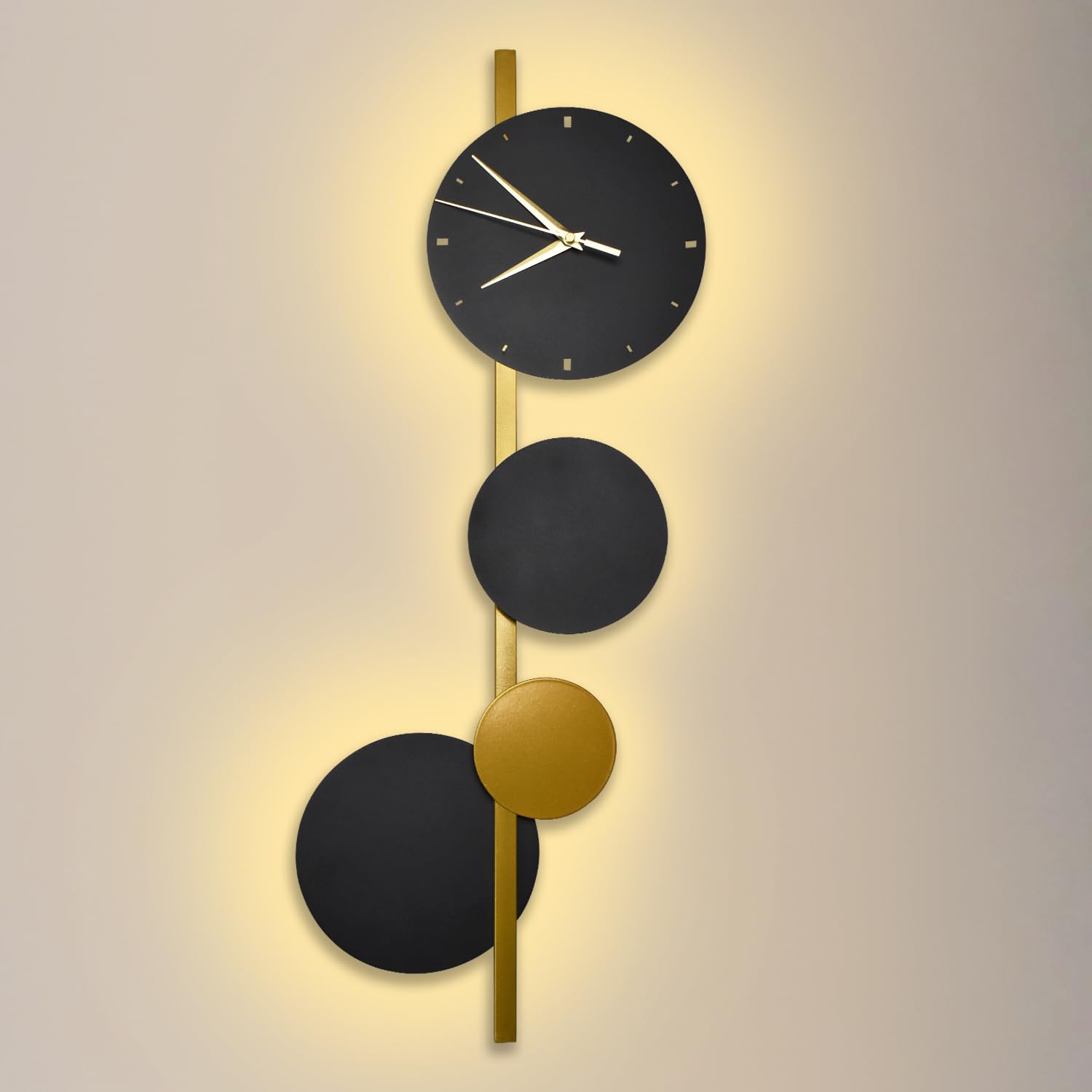 Smartway Rio Modern LED Wall Lamp with Clock | Decorative Wall Light for Living Room, Bedroom, Bedside & Home Décor | Natural White Illumination | 1-Year Warranty