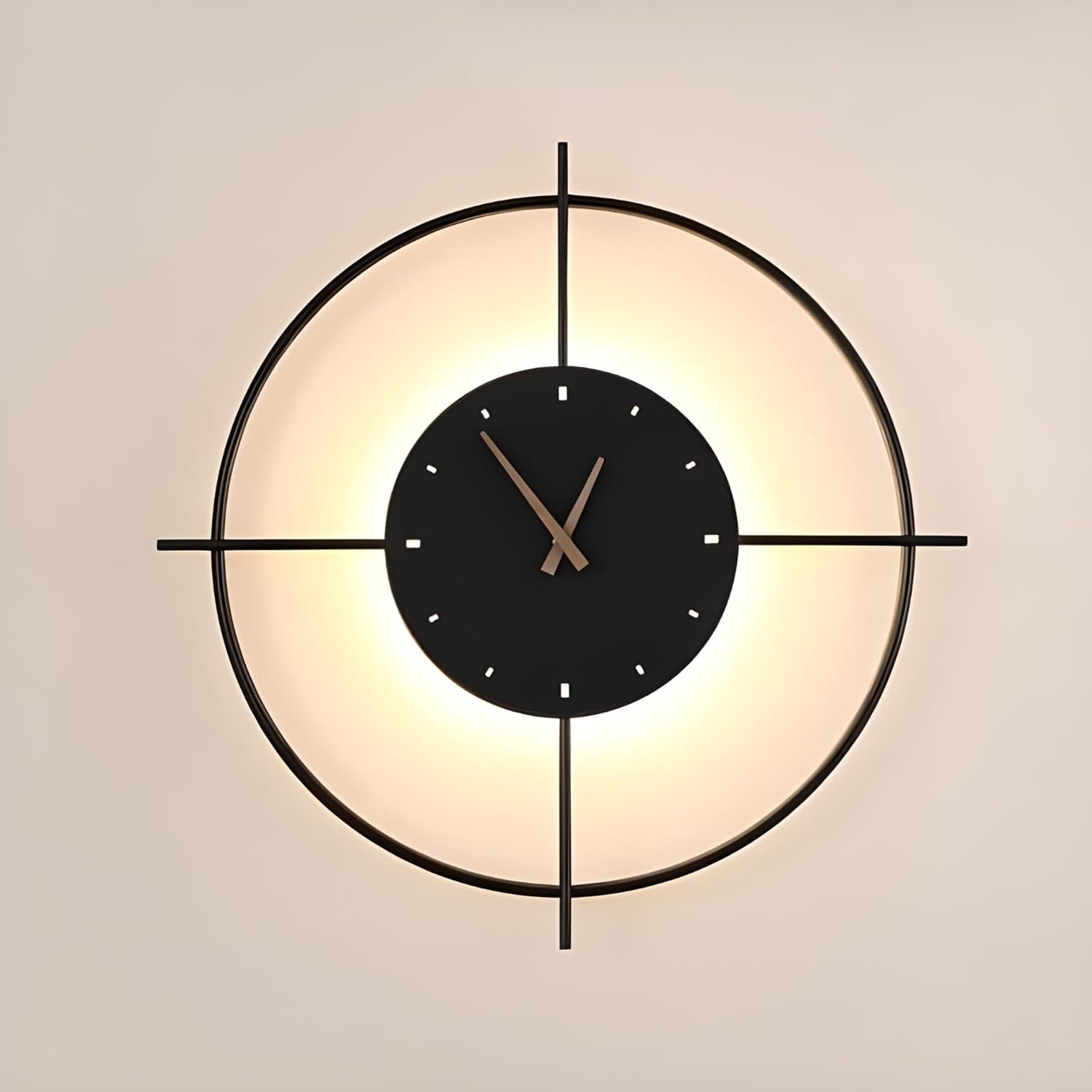 Smartway Auray 10 Watt Modern LED Wall Lamp with Clock | 3 Light Modes (Warm, Natural & Cool White) | Decorative Lamp for Living Room, Bedroom & Bedside | 1-Year Warranty
