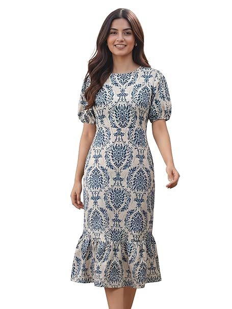 Leriya Fashion Dress for Women | Western One Piece Dress for Women Short & Long | Short Sleeve Casual Summer Dresses for Beach & Stylish Party Outifits Knee-Length