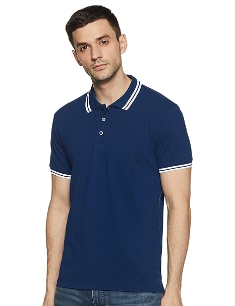 Amazon Brand - Symbol Men's Cotton Rich Solid Polo Collar Tshirts | Half Sleeves | Plain-Regular Fit (Available in Plus Sizes)