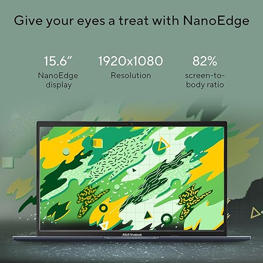 ASUS Vivobook 15, Smartchoice, AMD Ryzen 7 5825U, 16GB RAM, 512GB SSD, FHD 15.6", Windows 11, Office Home 2024, Quiet Blue, 1.7Kg, M1502YA-BQ703WS, AMD Radeon iGPU, M365 Basic (1Year)*, 42Whr Laptop