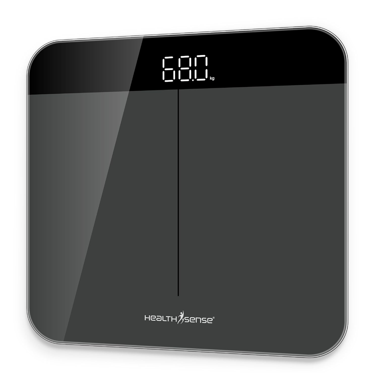 HealthSense Weight Machine for Body Weight, Digital Weighing Scale with Step-On Technology, Error Indicator, 1 Year Warranty & Batteries Included - Dura-Glass PS 120