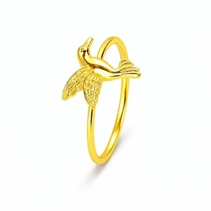 925 Sterling Silver Bird Adjustable Ring for Women | Minimalist Nature Inspired Open Finger Ring | Hallmarked Sterling Silver Purity Certified Jewellery for Daily Wear