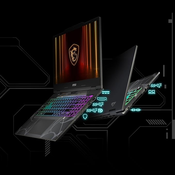 MSI Cyborg 15, Intel Series 2 Core 7 240H, 40cm FHD 144Hz Gaming Laptop (16GB/1TB NVMe SSD/Windows 11 Home/NVIDIA GeForce RTX 5060, GDDR7 8GB/Translucent Black/2.1Kg) B2RWFKG-215IN