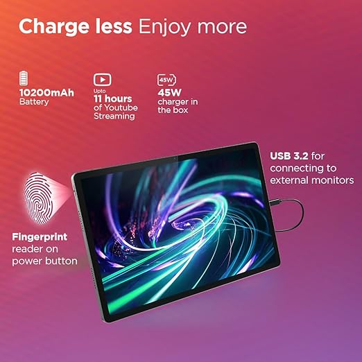 Lenovo Idea Tab Pro (Smartchoice) with Paper-Like Anti Glare 12.7" 3K 144 Hz Display & Pen Plus (Matte Edition)| 12GB RAM, 256GB ROM|10200mAh with 45W Charger|MediaTek Dimensity 8300|4 JBL Speakers