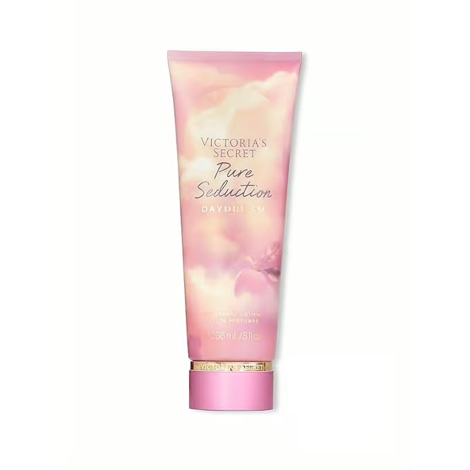Victoria’s Secret Pure Seduction Daydream Fragrance Body Lotion 236ml (8oz) – Fruity Musk Scent with Plum Sugar & White Suede, Long-Lasting Moisturizing Perfumed Lotion for Women, Soft Smooth Skin Care