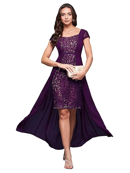Miss Chase Women's Round Neck Sleeveless Floral Ruffled GatheKnee-Long Skater Dress