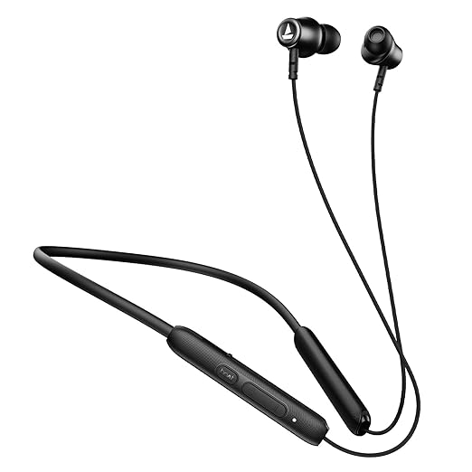 Boat Rockerz 245 v2 Pro, 30HRS Battery, ENx Tech, Fast Charge, Low Latency, Dual Pairing, Magnetic Ear Buds, IPX5, Type-C Interface, Bluetooth Neckband with Mic in Ear Earphones (Active Black)