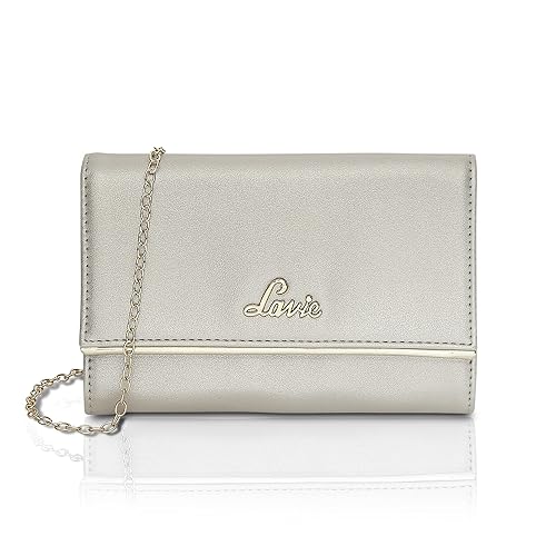 Lavie Women's Small Framed Foldover Clutch | Detachable Chain Sling Strap | Ladies Purse Wallet