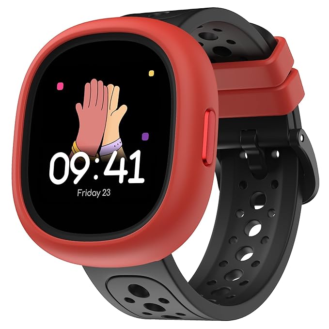 Noise Junior Champ 3 Smart Watch for Kids | 3-in-1 Look with 2 Switchable Bumpers, in-Built Learning Hub, Habit Builder, Exam & School Mode, SOS, 100+ Cloud Faces, Parental Control (Black Blaze)