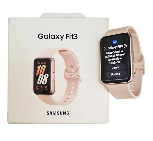 Samsung Galaxy Fit3 (Pink Gold) | 4cm AMOLED Display | 13 Days Battery | 100+ Exercises | Media Control | Track Sleep | Track Your Workout