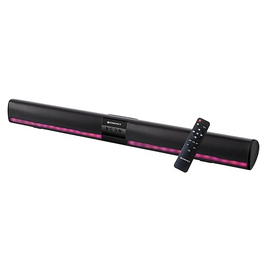 Zebronics Ace Plus Wireless Soundbar with 30W Output, Dual Passive Radiator, RGB Lights,Built-in Rechargeable Battery, Bluetooth 5.1,Coaxial Input, AUX, FM Radio, USB, mSD, TWS Function