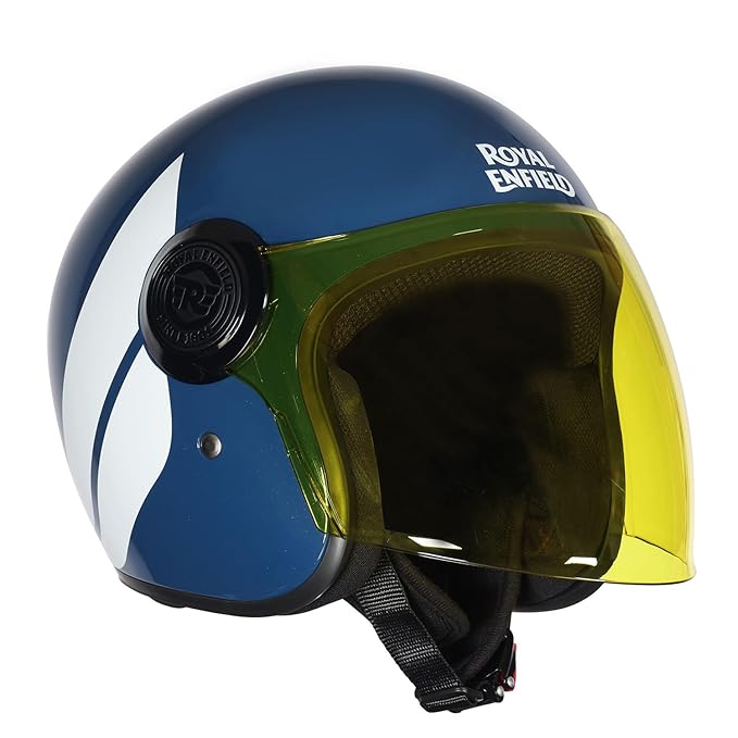Royal Enfield Copter of Hunter ID ABS MT LAG Blue XL62 Helmet | Certification: ISI & DOT | Type: Open Face | Material: ABS