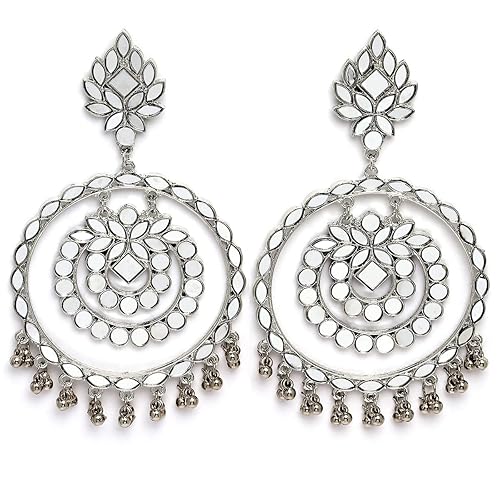 Karatcart Red Stone Studded Gold Plated Drop Earrings for Women